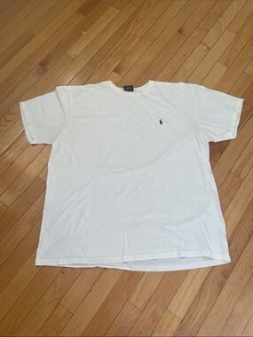 Polo by Ralph Lauren Off-White Crewneck Short Sleeve Tee with Navy Pony